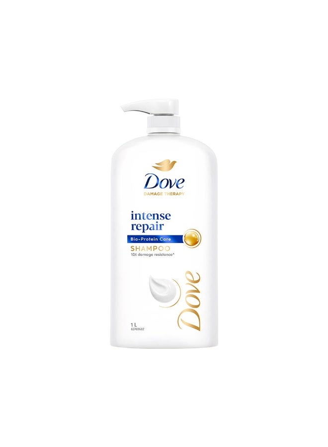 Dove Intense Repair Shampoo 1 Litre + Conditioner 175ml, Combo | For Dry and Damaged Hair | Enriched with Fibre Actives | Strengthens Smooth & Strong Hair - Image 2